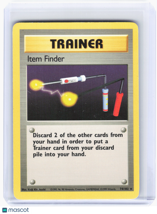 1999 Pokemon—Item Finder #74/102 Base Set—Rare Nonfoil [Lightly Played]