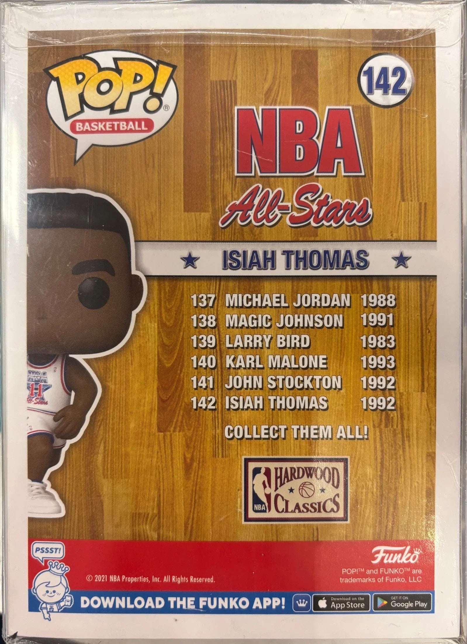 2021 Funko NBA All-Star Isiah Thomas #142 Autographed W/ COA - Papa Joey's Collectibles