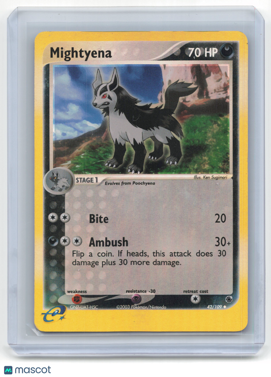 2003 Pokemon Mightyena EX Ruby & Sapphire #42/109 Lightly Played