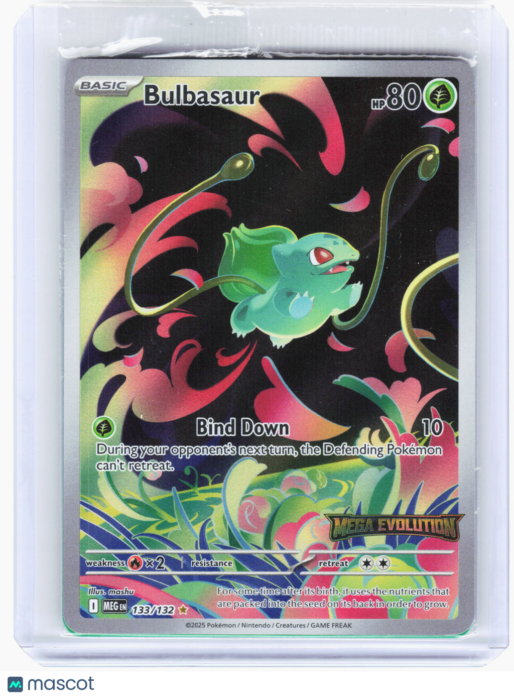 2025 Pokemon—Bulbasaur #133 Mega Evolution Promo—IR Holo (Sealed) (Stamped)