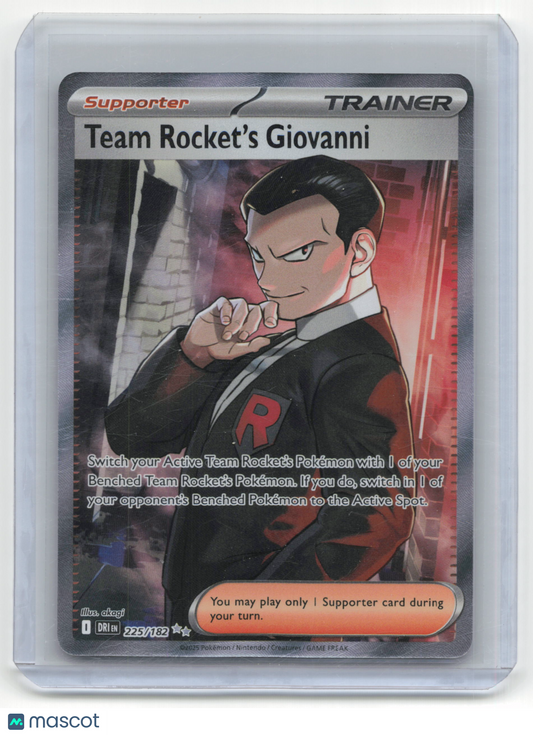 2025 Pokemon Team Rocket's Giovanni Destined Rivals #225/182 Near Mint