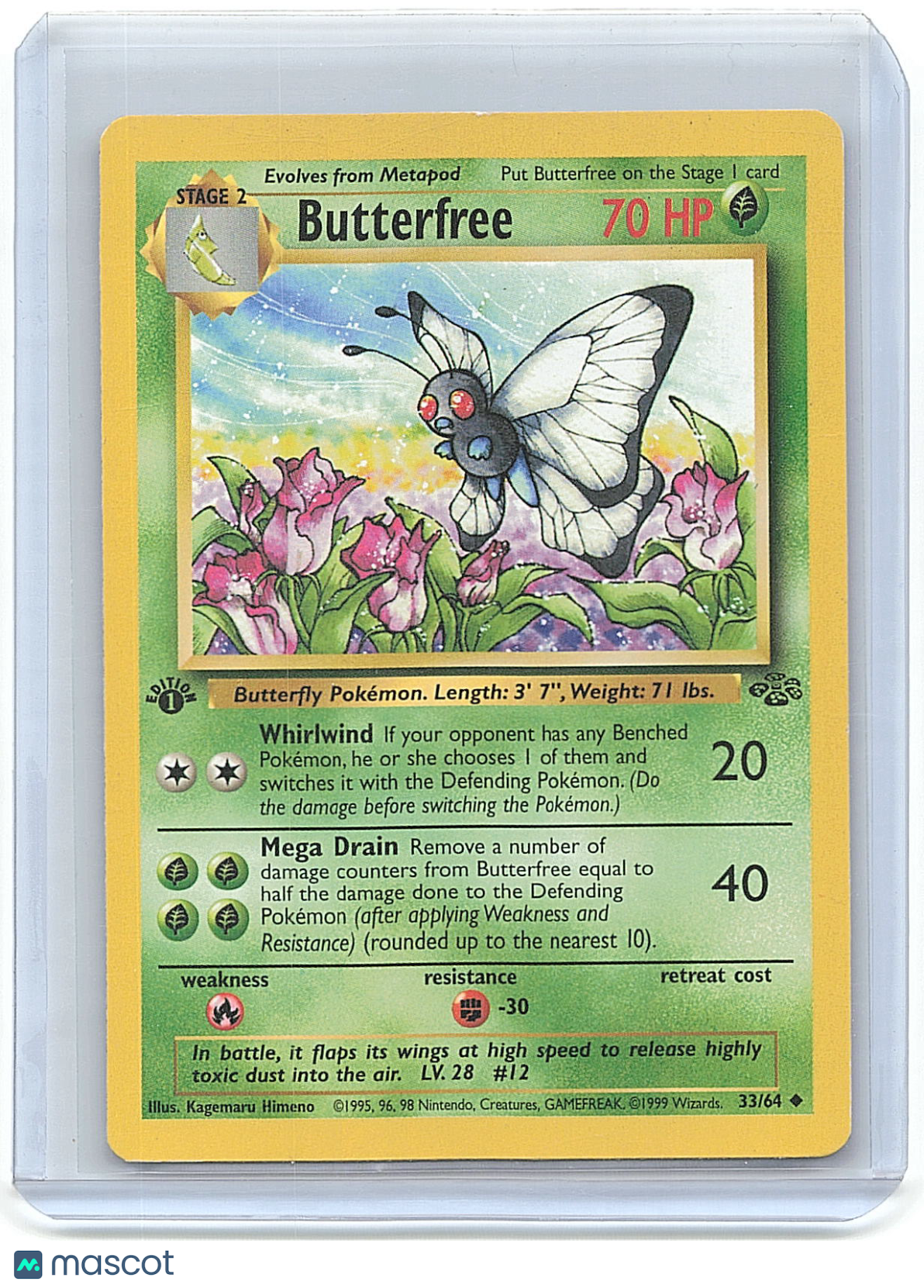 1999 Pokemon Butterfree #33/64