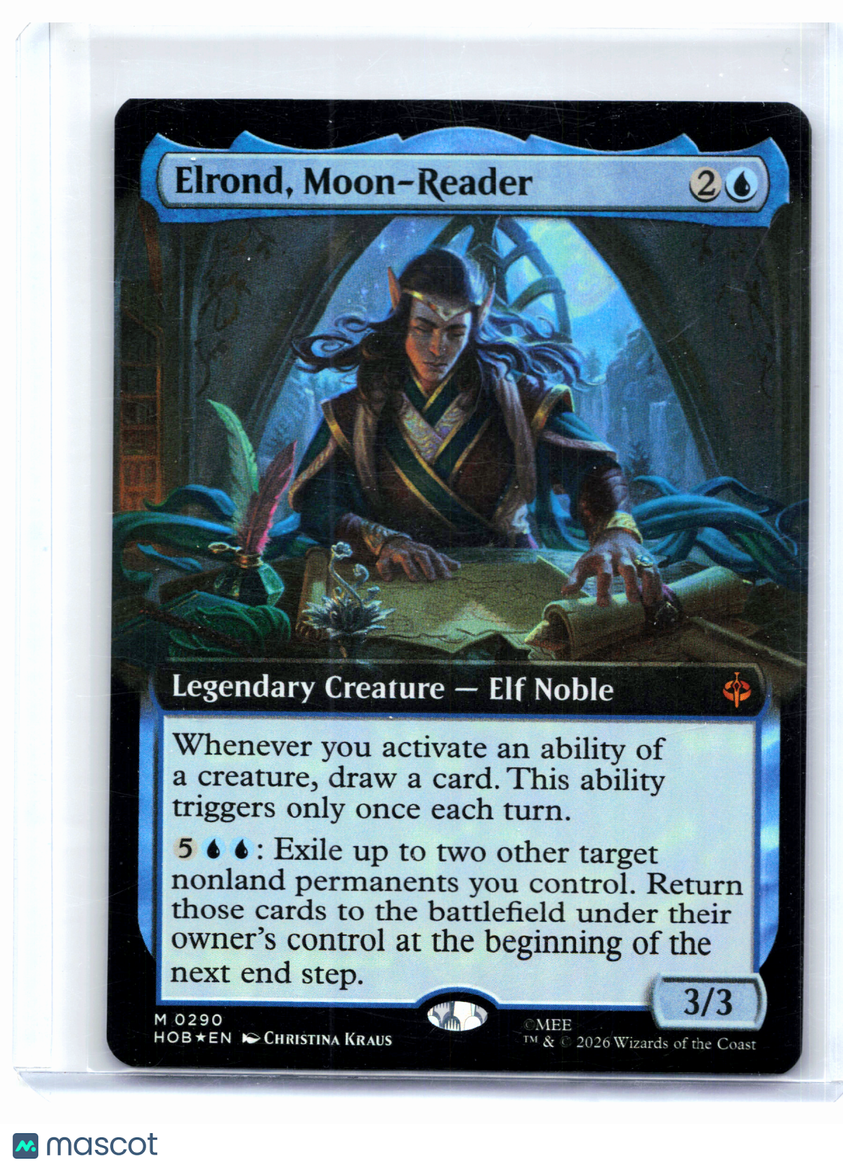 2026 Magic: TG—Elrond, Moon-Reader (Extended Art) #0290 The Hobbit—Mythic Foil