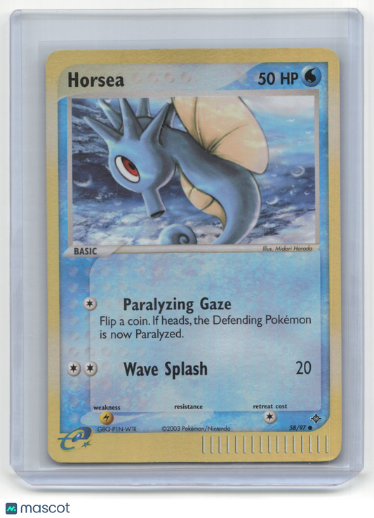 2003 Pokemon TCG Horsea EX Dragon #58/97 Holo