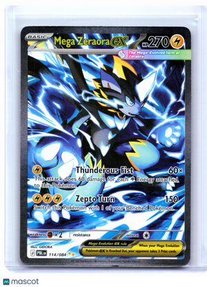 2026 Pokemon—Mega Zeraora ex #114/084 Pitch Black—Special Illustration Rare Holo