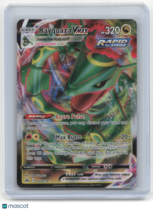 2023 Pokemon Rayquaza VMAX Crown Zenith #102/159 Near Mint
