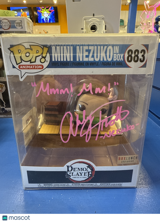 Funko Demon Slayer Mini Nezuko #883 Box Lunch Exclusive Abby Trott Auto PSA