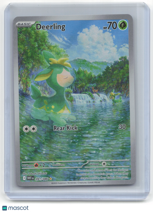 2025 Pokemon Deerling White Flare #91/86 Near Mint
