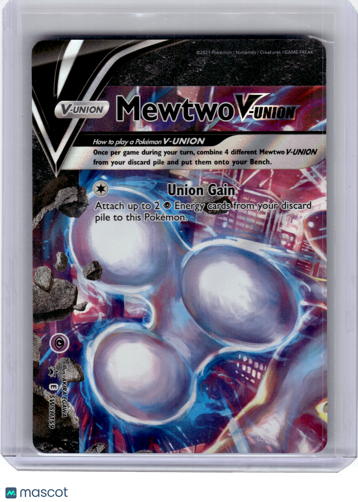2021 Pokemon—Mewtwo V-Union #159-162 SWSH—Black Star Promo Holo (Set of 4)