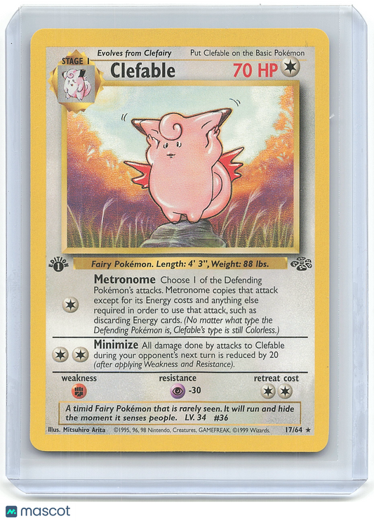 1999 Pokemon Clefable #17/64 - Papa Joey's Collectibles
