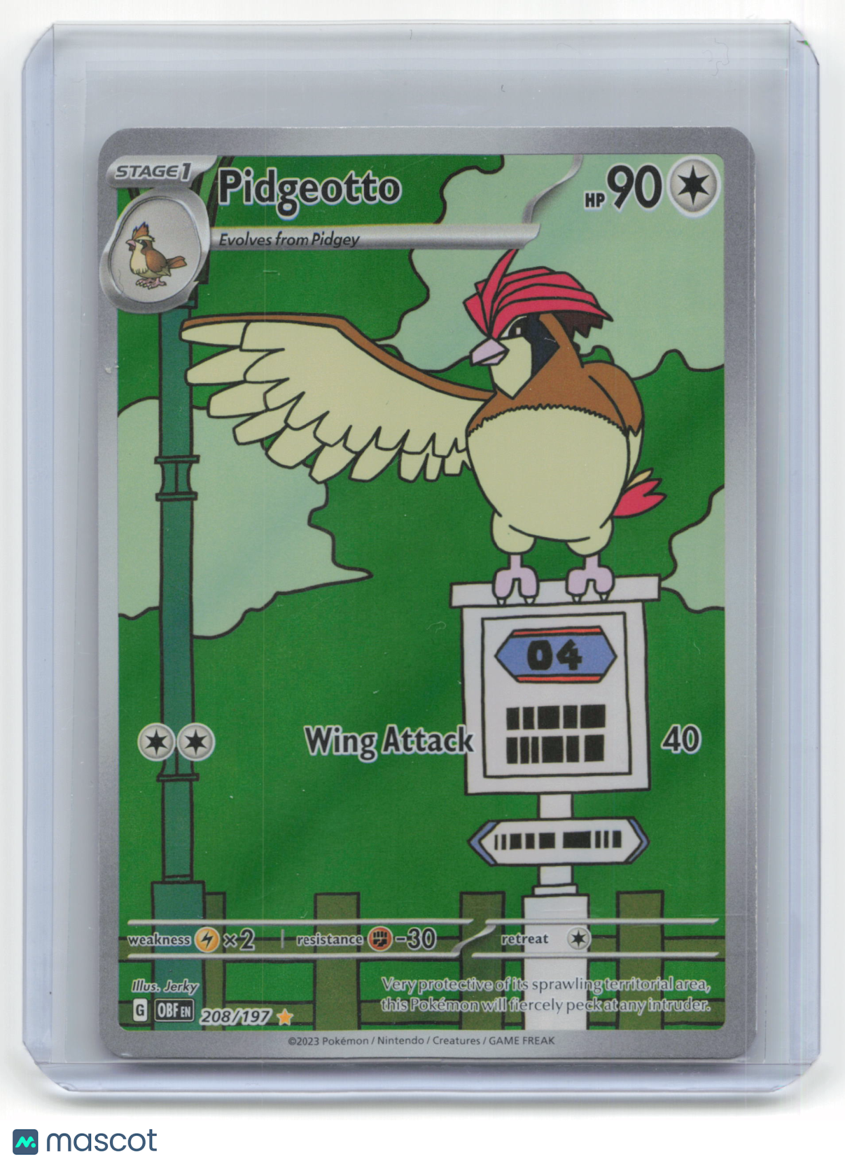 2023 Pokemon TCG Pidgeotto Obsidian Flames #208/197