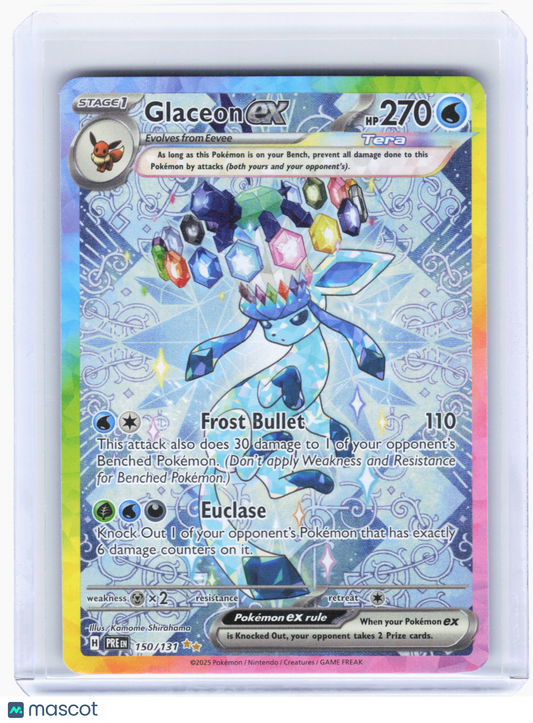 2025 Pokemon—Glaceon ex #150 Prismatic Evolutions—Special Illustration Rare Holo