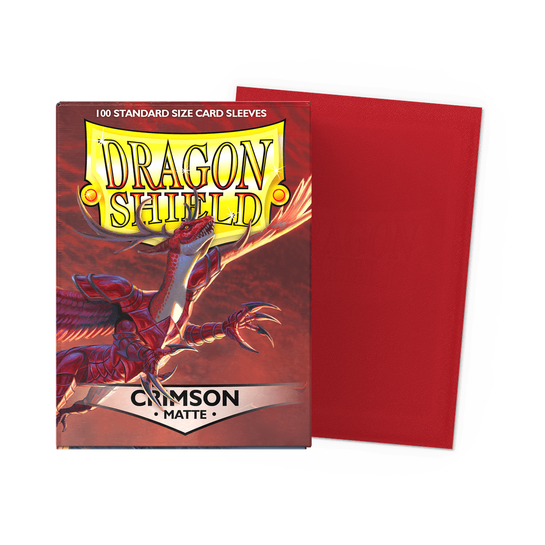 Dragon Shield Standard 20 Pt. Crimson Matte Card Sleeves
