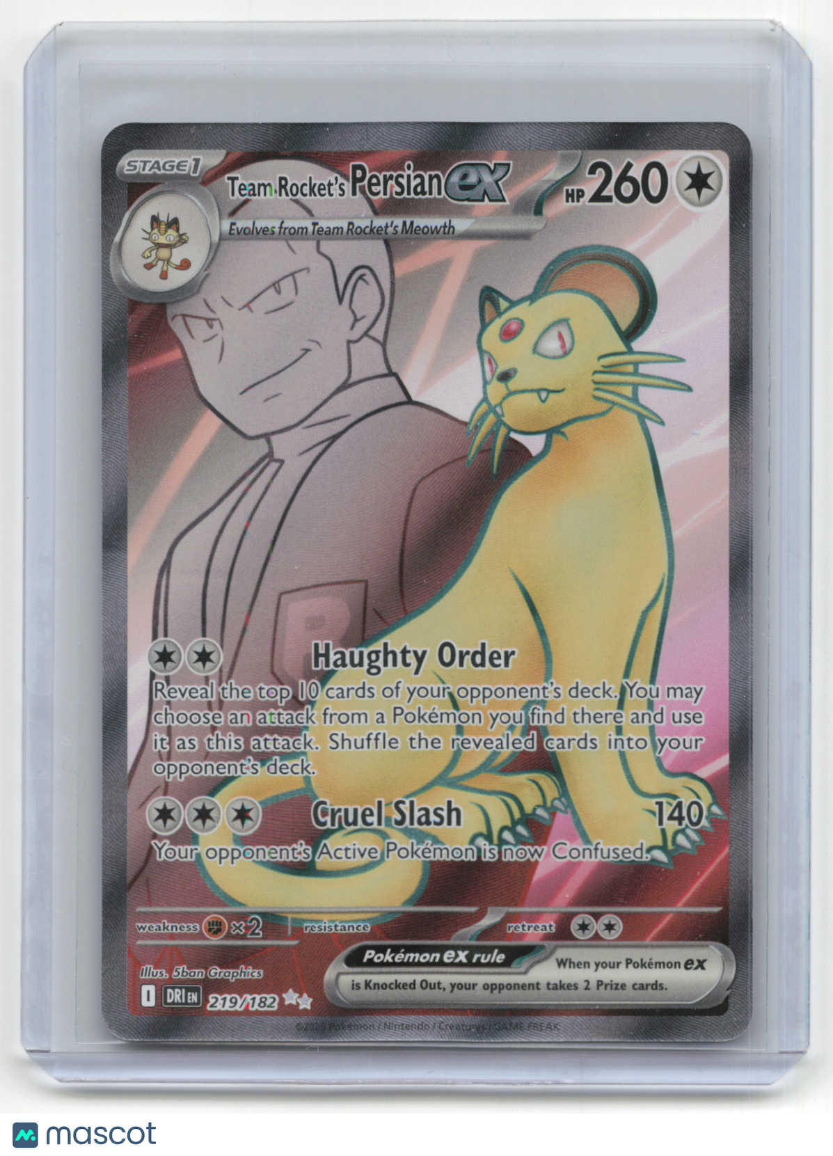 2025 Pokemon TCG Persian EX Destined Rivals #219/182