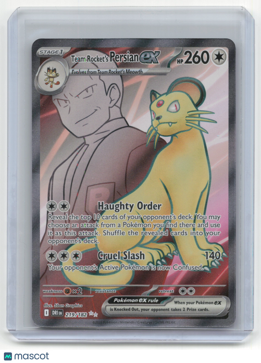 2025 Pokemon TCG Persian EX Destined Rivals #219/182