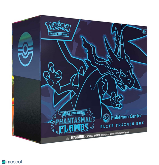 2025 Pokemon Mega Evolution Phantasmal Flames Pokemon Center Elite Trainer Box