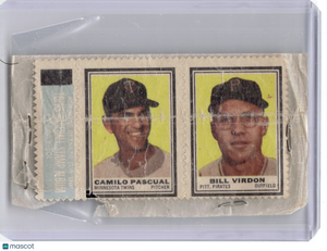 1961 Topps Baseball Stamps Baseball—Camilo Pascual Bill Virdon —Poor