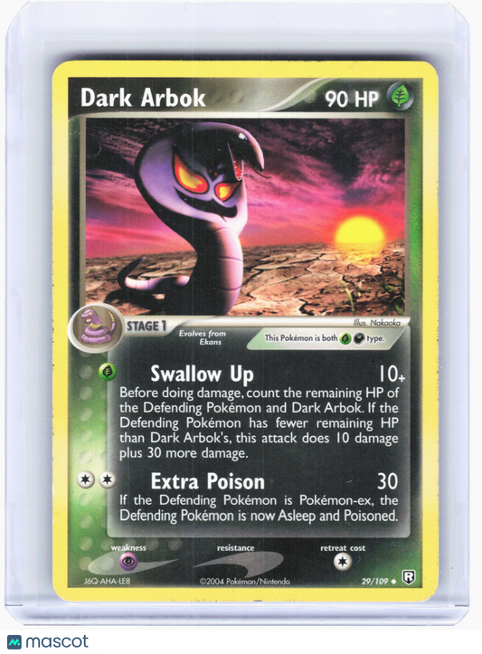 2004 Pokemon—Dark Arbok #29 EX Team Rocket Returns—Non-Foil [Moderately Played]