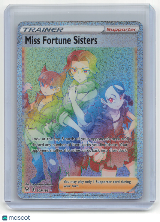 2022 Pokemon Miss Fortune Sisters Lost Origin #209/196 Near Mint
