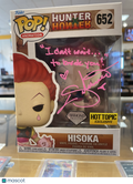 Funko MHA Hisoka #652(VG) Hot Topic Excl., Diamond KEITH SILVERSTEIN Auto PSA