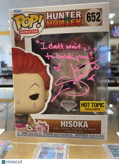 Funko MHA Hisoka #652(VG) Hot Topic Excl., Diamond KEITH SILVERSTEIN Auto PSA