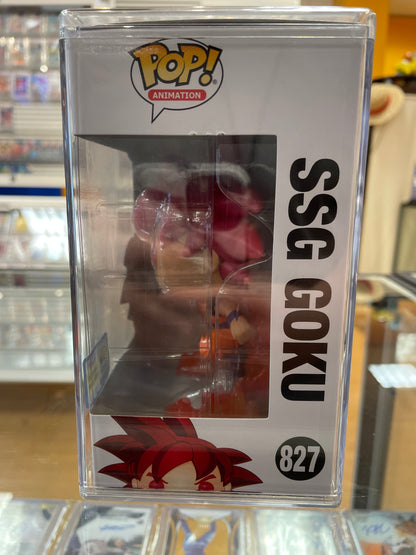 Funko Dragon Ball Super SSG Goku #827 (VG, W/ Protector) SDCC 2020 Exclusive