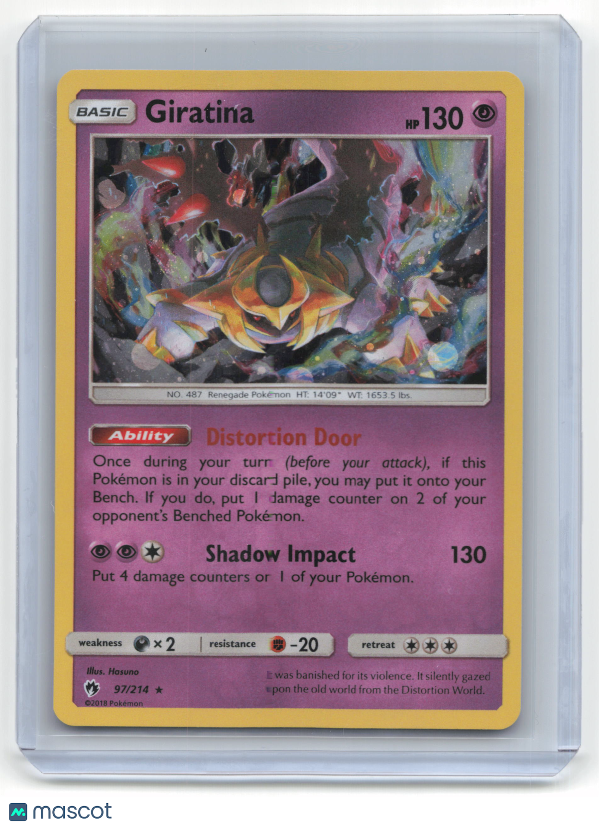 2018 Pokemon Giratina Lost Thunder #97/214 Lightly Played