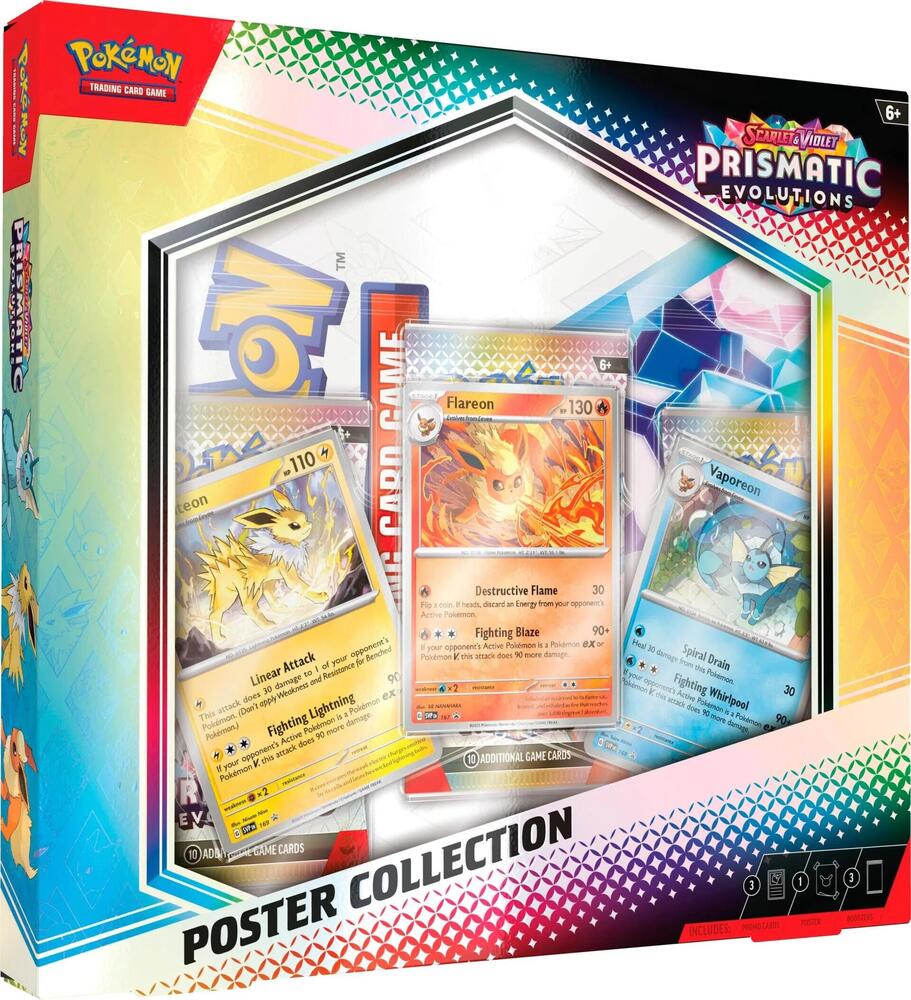 2025 Pokemon Scarlet & Violet Prismatic Evolutions Poster Collection