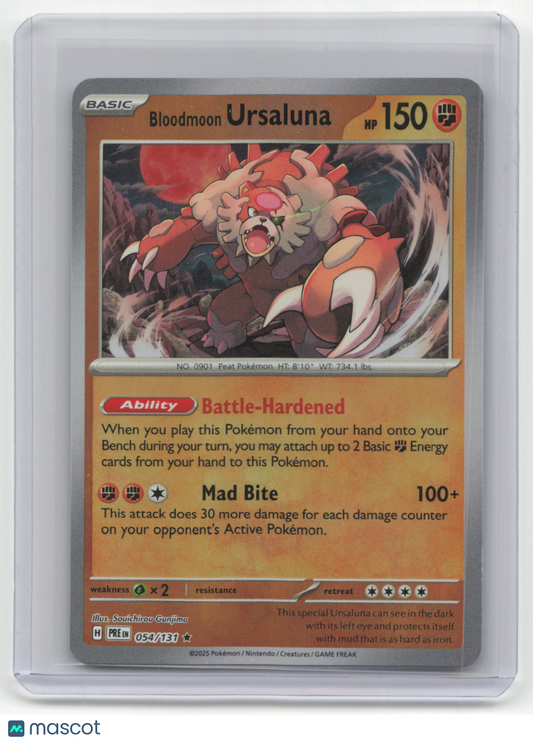 2025 Pokemon TCG Ursaluna Prismatic Evolutions #054/131 MasterBall Holo