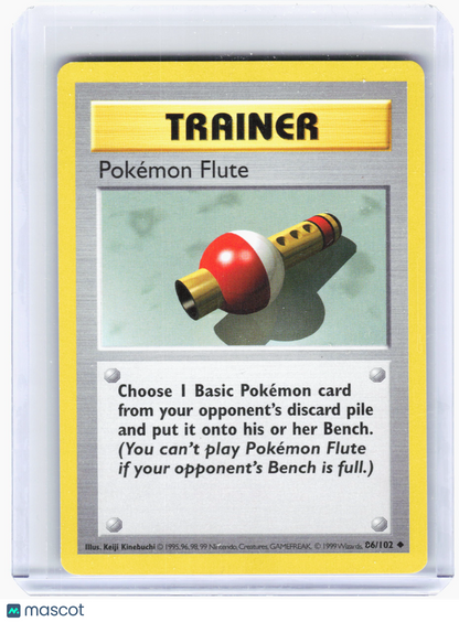 1999 Pokemon—Pokémon Flute #86/102 Base Set (Shadowless)—Uncommon Nonfoil