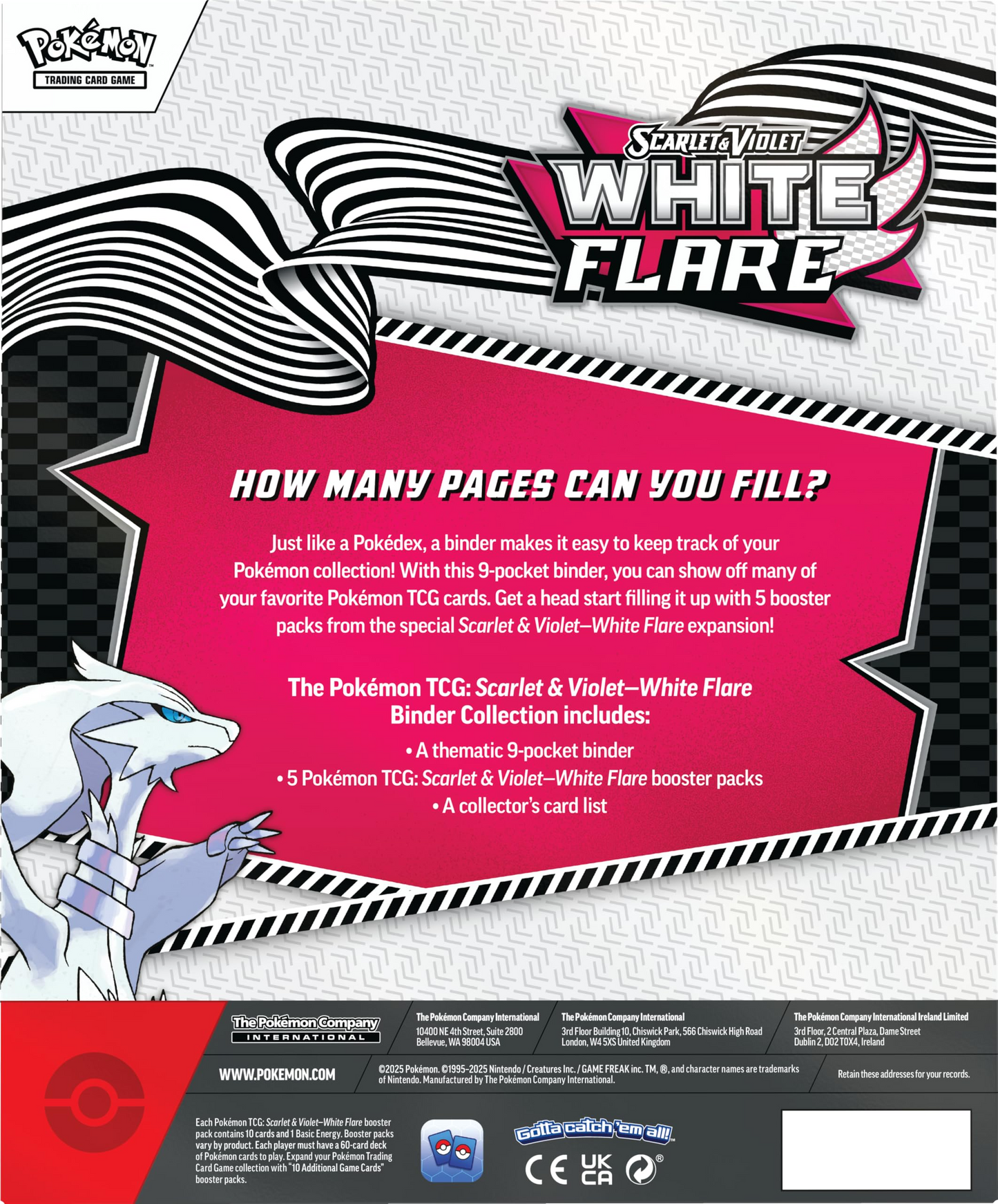 2025 Pokemon Scarlet & Violet White Flare Binder Collection
