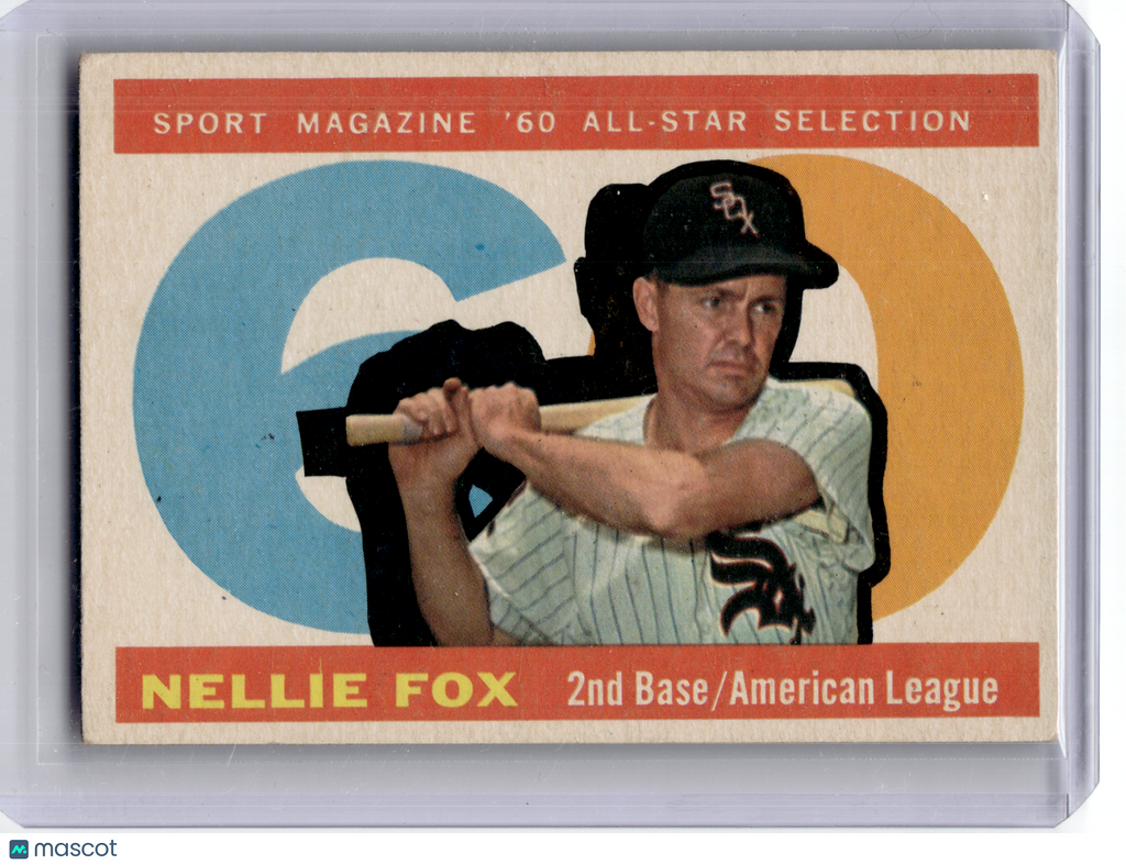 1960 Topps Baseball—Nellie Fox #555 All-Star Selection —Very Good