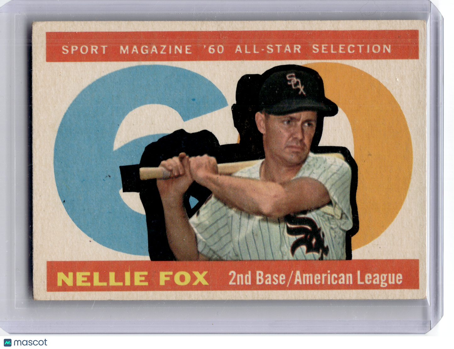 1960 Topps Baseball—Nellie Fox #555 All-Star Selection —Very Good