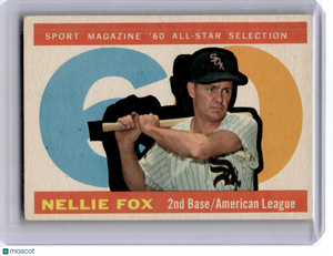 1960 Topps Baseball—Nellie Fox #555 All-Star Selection —Very Good
