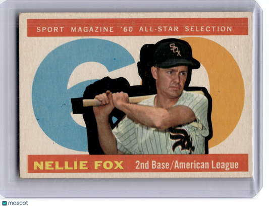1960 Topps Baseball—Nellie Fox #555 All-Star Selection —Very Good