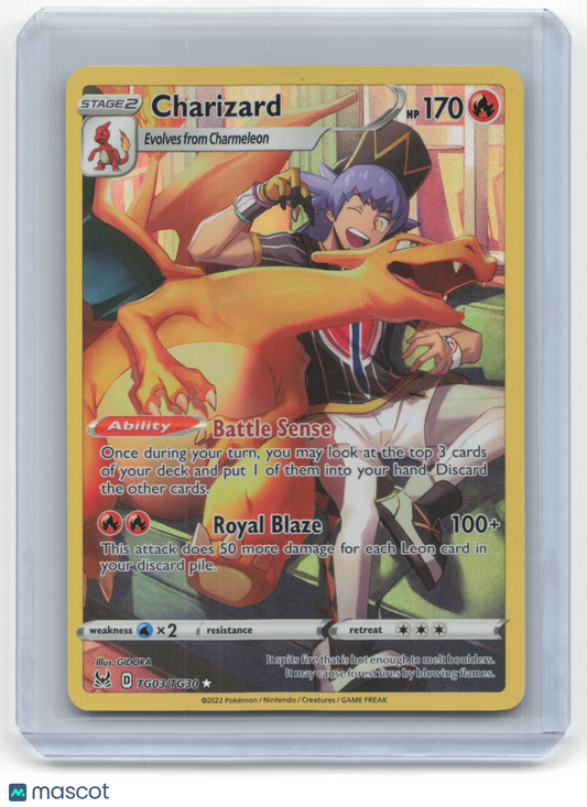 2022 Pokemon Charizard Swsh11: Lost Origin Trainer Gallery #TG03/TG30 Near Mint