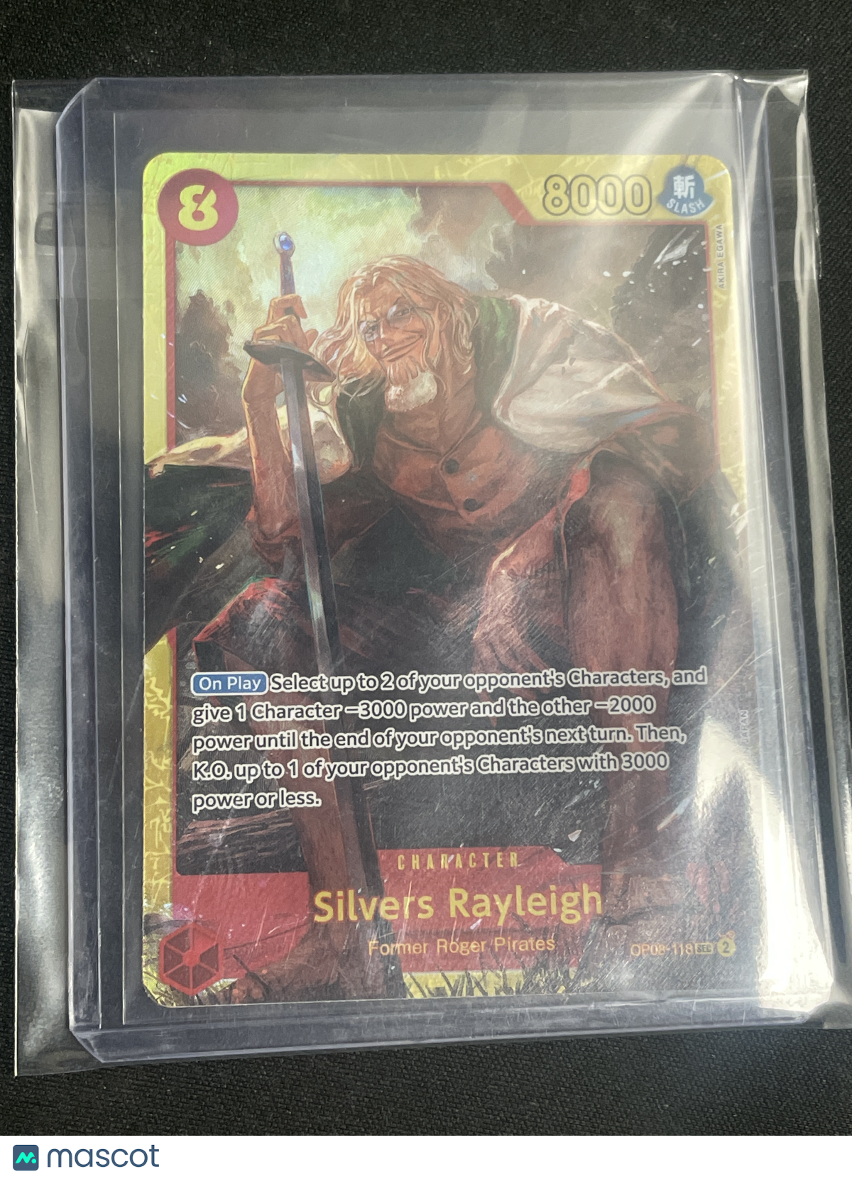 2024 One Piece CCG Silvers Rayleigh OP08 #118 Full Art