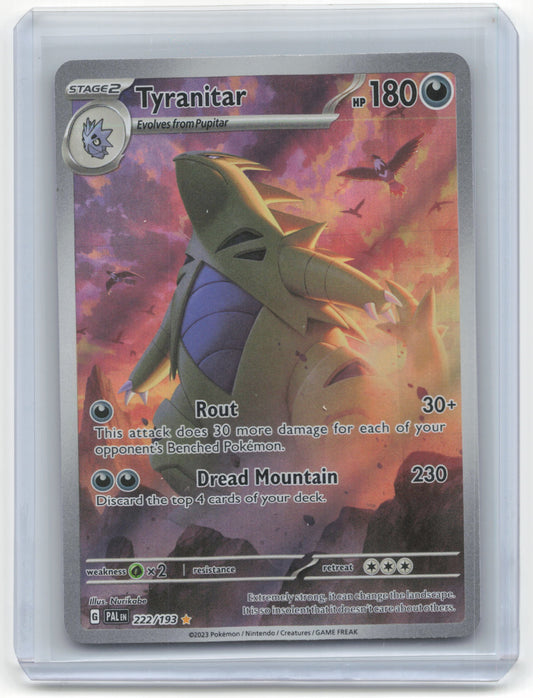 2023 Pokemon TCG Tyranitar Paldea Evolved #222/193 Mod Played