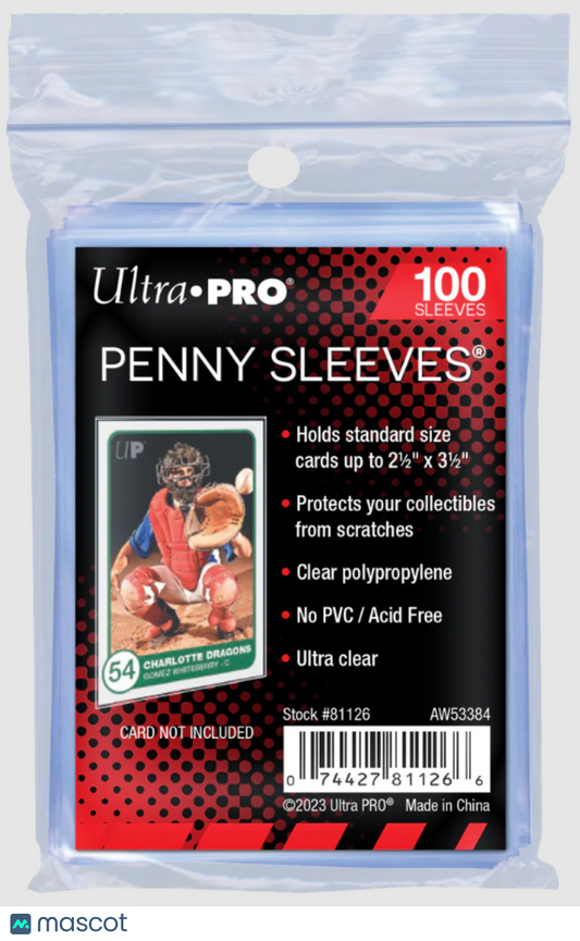 2023 Ultra Pro Soft Penny Sleeves (100 ct) Sealed Sleeves