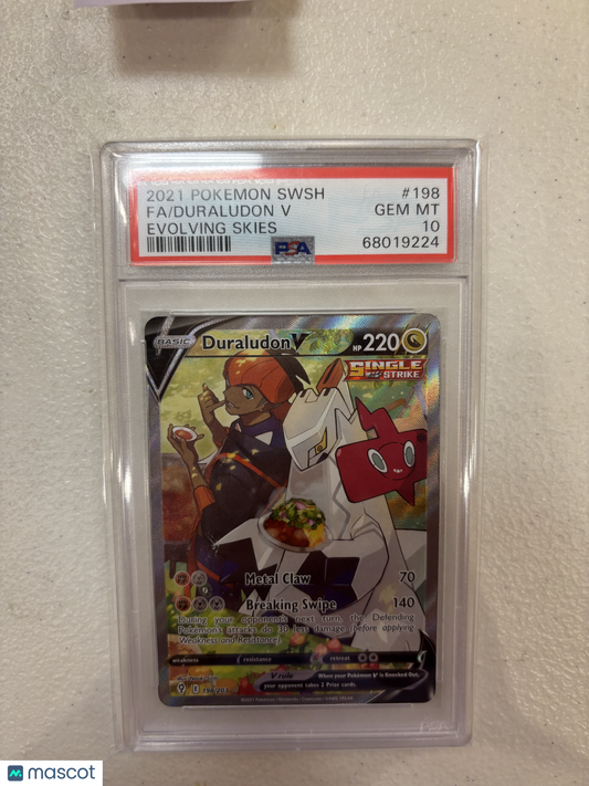 2021 Pokemon Duraludon V Fa Evolving Skies #198 PSA 10