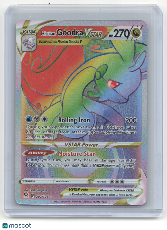 2022 Pokemon TCG Hisuian Goodra VSTAR Lost Origin #202/196 Light Played