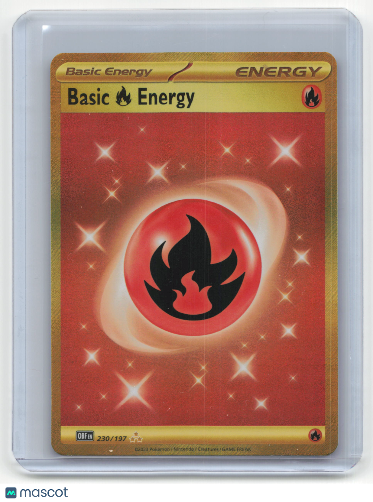 2023 Pokemon Fire Energy Obsidian Flames #230/197