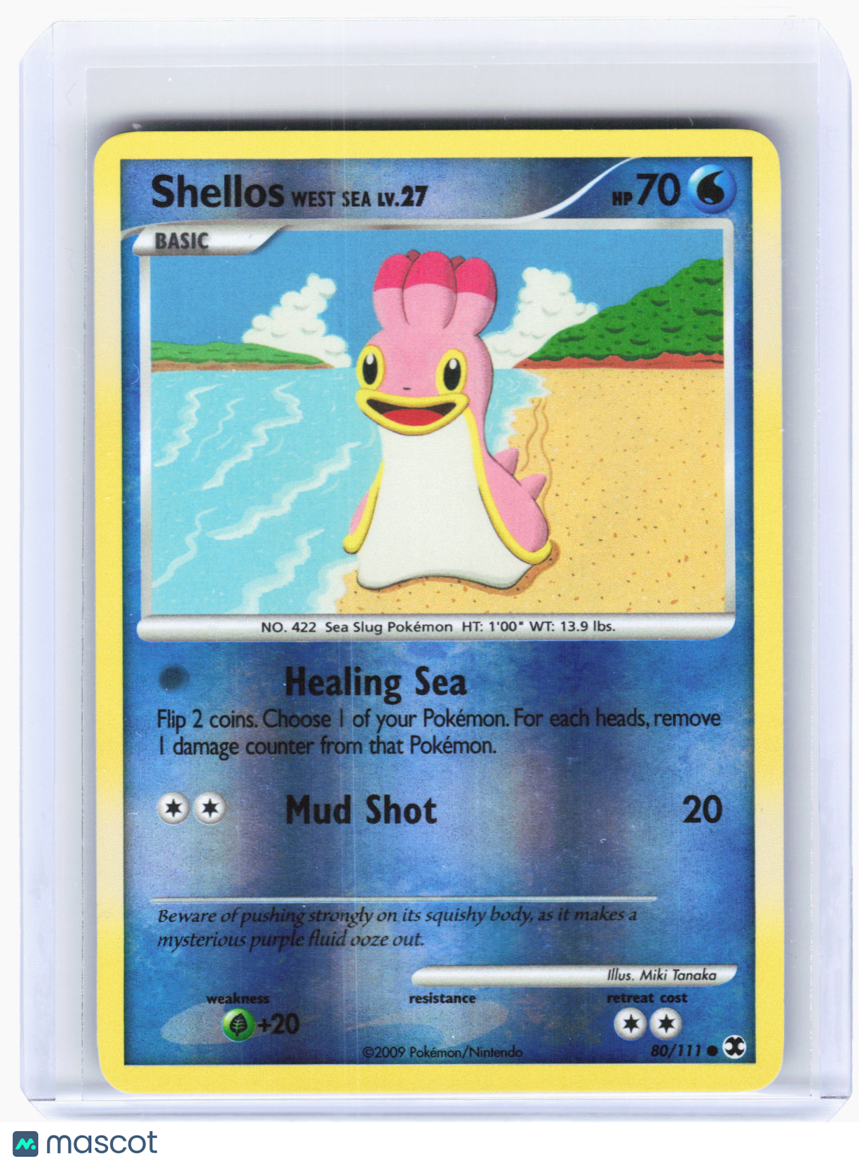 2009 Pokemon—Shellos West Sea #80/111 Rising Rivals—Common Reverse Holo
