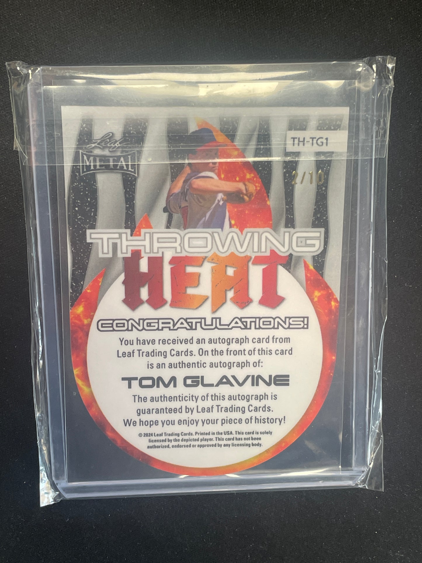 2024 Leaf Metal Baseball Tom Glavine Autograph