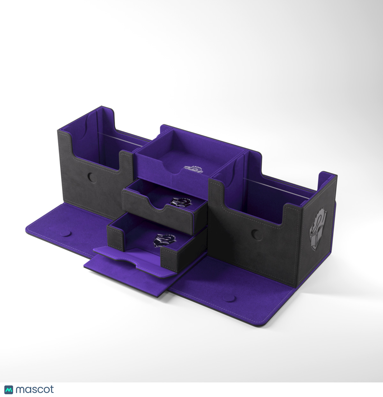 Gamegenic Black/Purple The Academic 266+ XL Convertible Deck Box