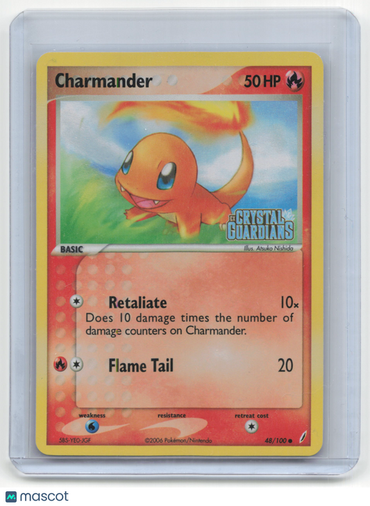 2006 Pokemon TCG Charmander Crystal Guardians #48/100 Reverse Holo