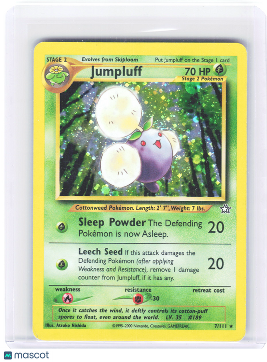 2000 Pokemon—Jumpluff #7/111 Neo Genesis—Rare Holo [Moderately Played]