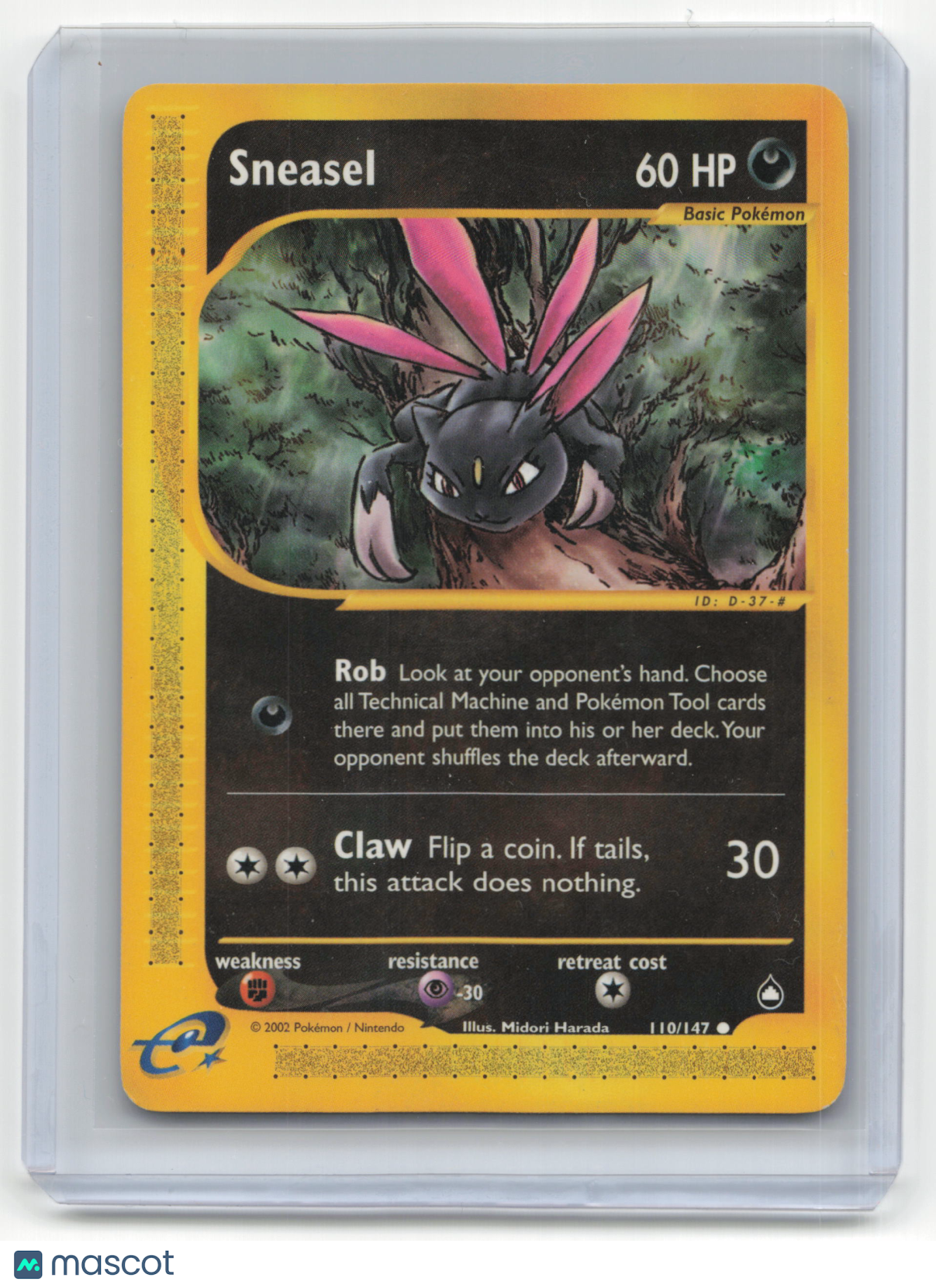 2002 Pokemon Sneasel Aquapolis #110/147