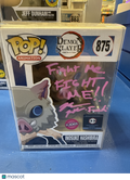 Funko Demon Slayer Inosuke Hashibira #875 (VG) CC Ex, Flocked(Bryce P. Auto PSA)