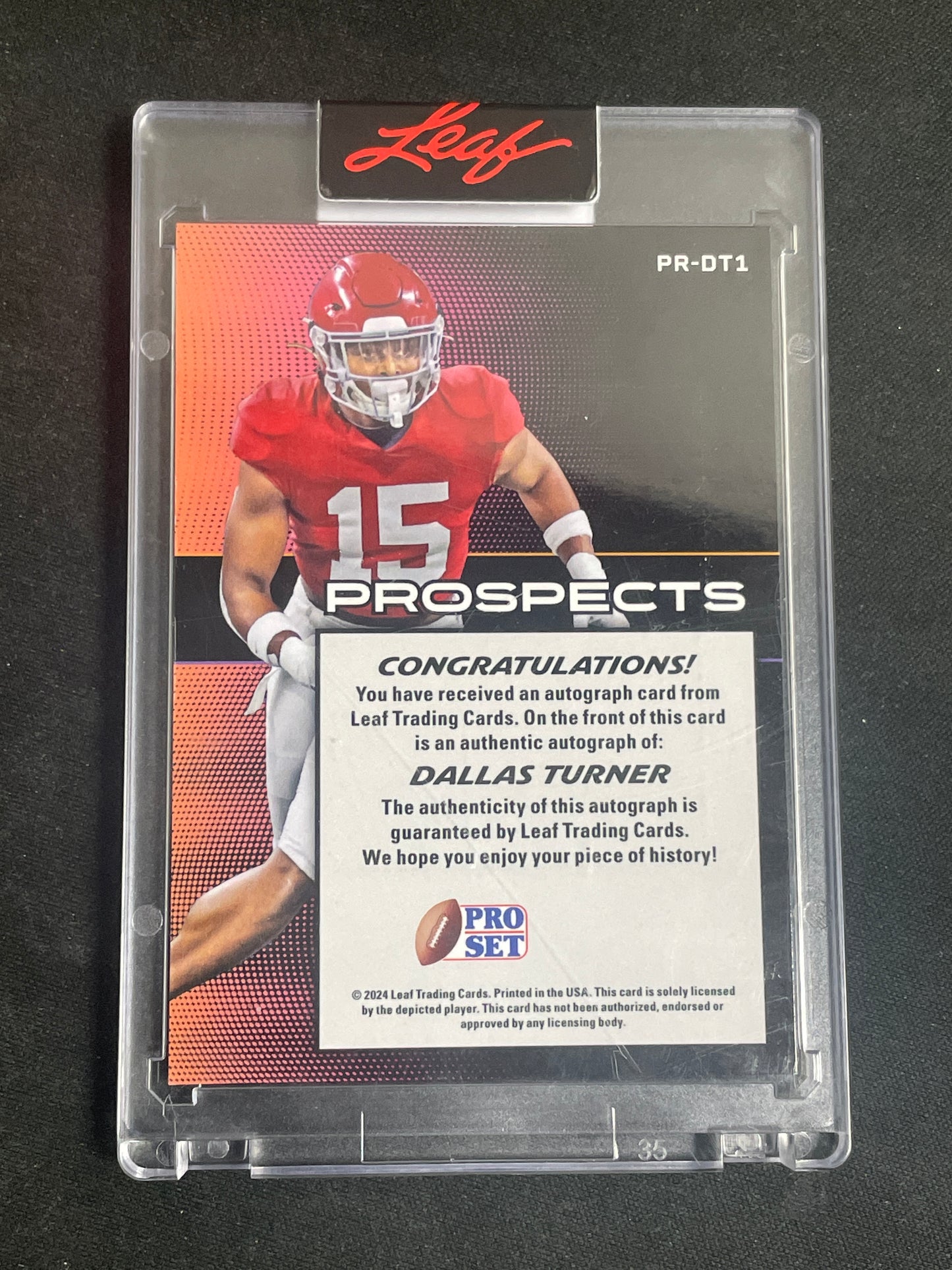 Leaf Pro Set Football Dallas Turner Prospects